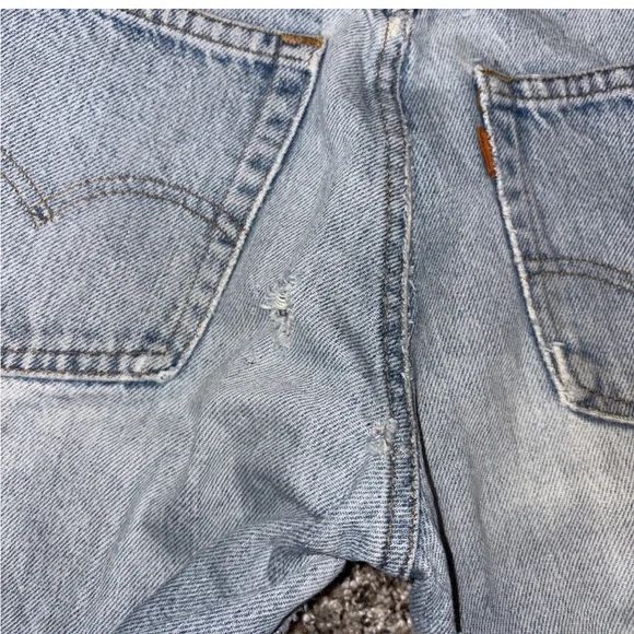 Rare Vintage 1980s 501 Button Levis Denim Jeans Orange Tab Women SZ 24/32 Inseam - Picture 10 of 11